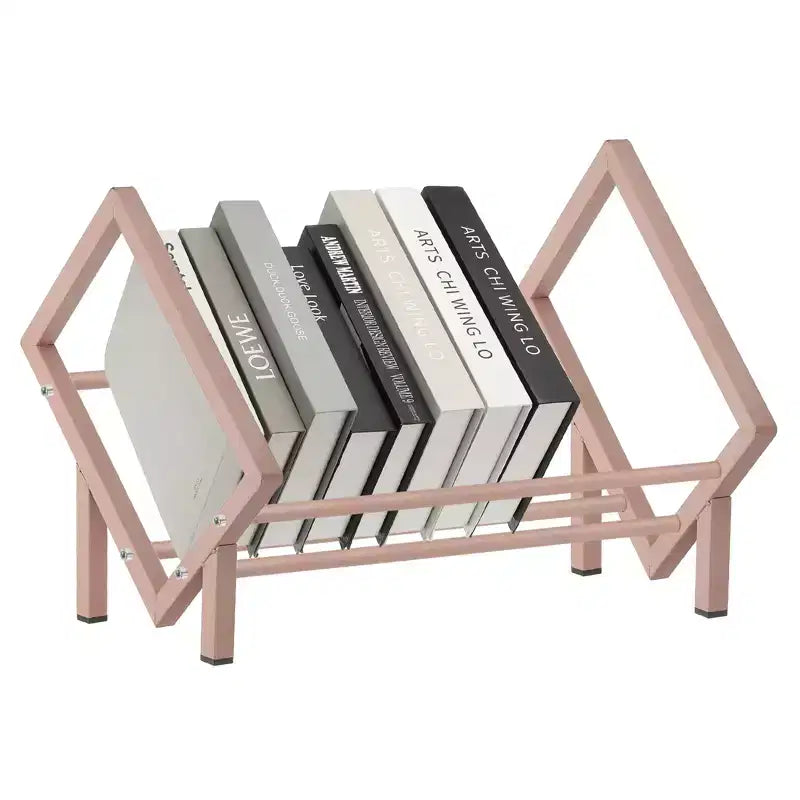 Rivista in acciaio inossidabile CD Storage Scrivania Libreria decorativa