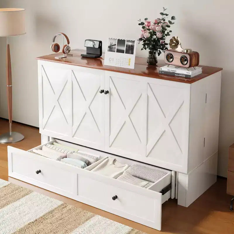 Letto a scomparsa/a ribalta con contenitore, modello Full/Queen, SENZA MATERASSO