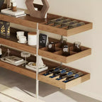 Mobile portaoggetti multifunzionale Mid-Century Modern 78.74 per soggiorno e sala da pranzo, adatto per vini, libri e decorazioni.