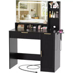 Toeletta con specchio e 3 luci colorate, Toeletta trucco con cassetti