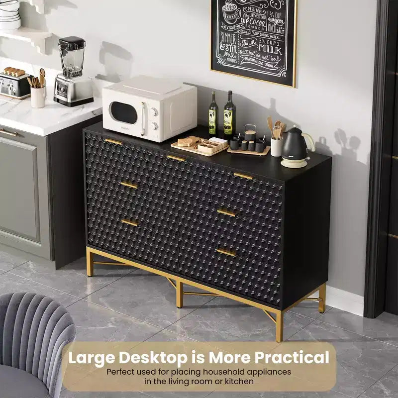Comò da camera da letto, cassettiera in legno a 7 cassetti con cassetti profondi e parte superiore ampia, cassettiere e cassettiere moderne per corridoio, ingresso