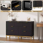 Comò da camera da letto, cassettiera in legno a 7 cassetti con cassetti profondi e parte superiore ampia, cassettiere e cassettiere moderne per corridoio, ingresso