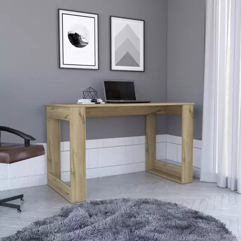 GDFStudio Aurora Industrial Wooden Writing Computer Desk