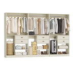Sistema Organizer Armadio 40 Pollici con Cassetti, Guardaroba Indipendente con Aste Appendibiti