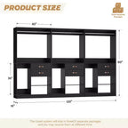 Sistema Organizer Armadio 40 Pollici con Cassetti, Guardaroba Indipendente con Aste Appendibiti