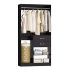 Sistema Organizer Armadio 40 Pollici con Cassetti, Guardaroba Indipendente con Aste Appendibiti