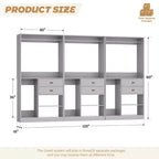 Sistema Organizer Armadio 40 Pollici con Cassetti, Guardaroba Indipendente con Aste Appendibiti