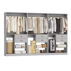 Sistema Organizer Armadio 40 Pollici con Cassetti, Guardaroba Indipendente con Aste Appendibiti