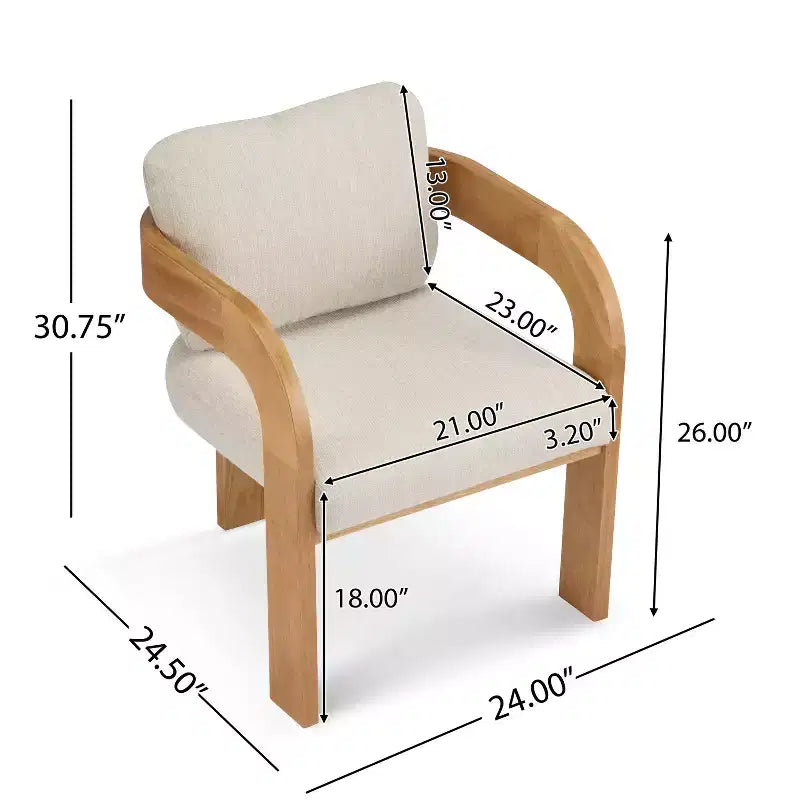 Sedie da pranzo moderne ed eleganti per cucina e sala da pranzo, sedia da pranzo piccola imbottita in Bouclé