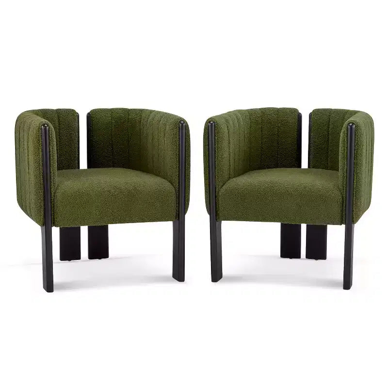 Sedie da pranzo moderne ed eleganti per cucina e sala da pranzo, sedia da pranzo piccola imbottita in Bouclé