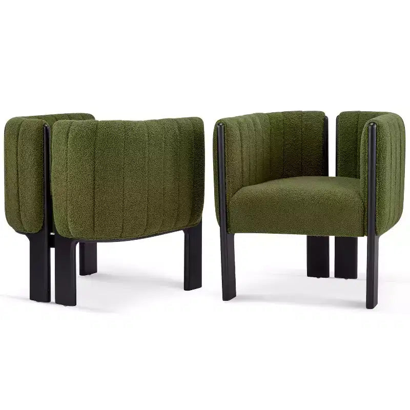 Sedie da pranzo moderne ed eleganti per cucina e sala da pranzo, sedia da pranzo piccola imbottita in Bouclé