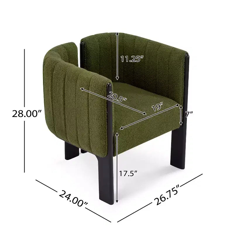 Sedie da pranzo moderne ed eleganti per cucina e sala da pranzo, sedia da pranzo piccola imbottita in Bouclé