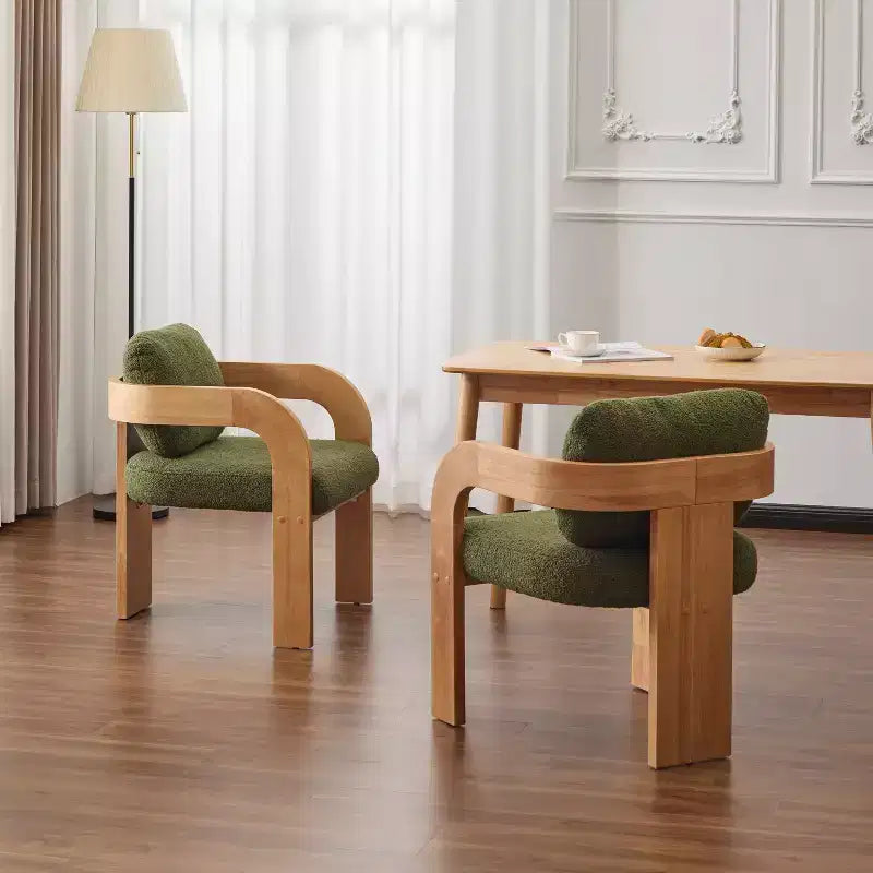 Sedie da pranzo moderne ed eleganti per cucina e sala da pranzo, sedia da pranzo piccola imbottita in Bouclé