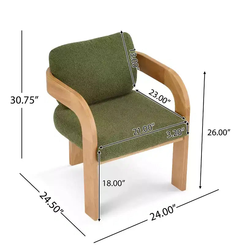 Sedie da pranzo moderne ed eleganti per cucina e sala da pranzo, sedia da pranzo piccola imbottita in Bouclé