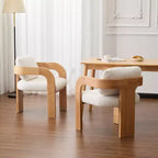 Sedie da pranzo moderne ed eleganti per cucina e sala da pranzo, sedia da pranzo piccola imbottita in Bouclé