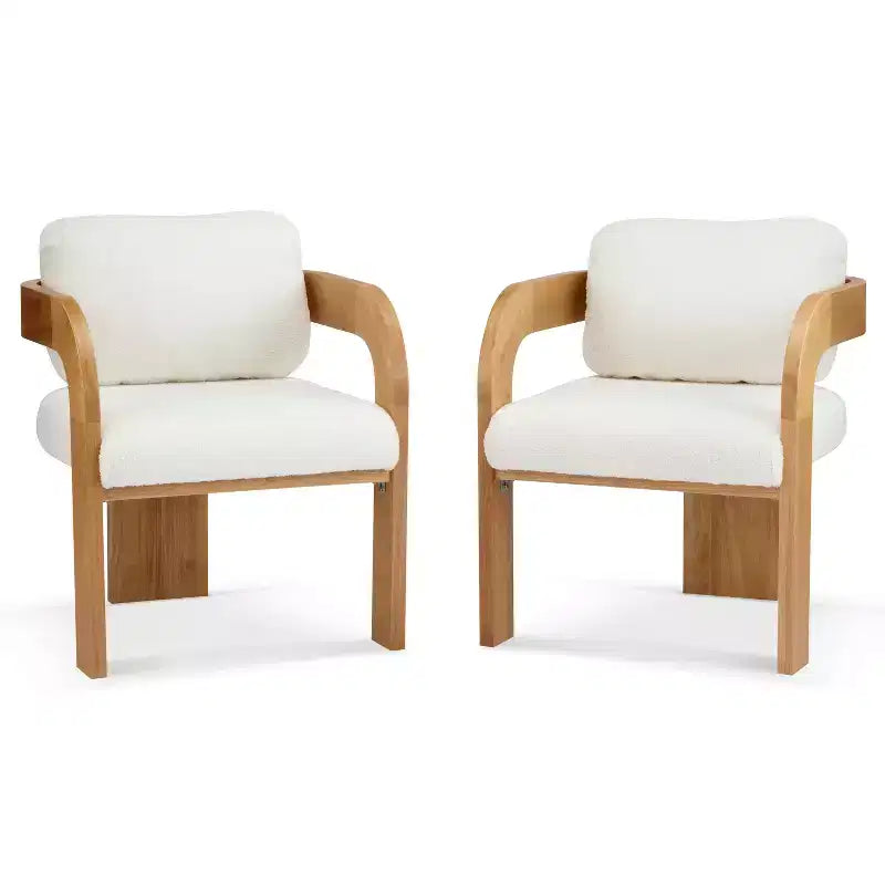 Sedie da pranzo moderne ed eleganti per cucina e sala da pranzo, sedia da pranzo piccola imbottita in Bouclé