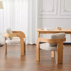 Sedie da pranzo moderne ed eleganti per cucina e sala da pranzo, sedia da pranzo piccola imbottita in Bouclé