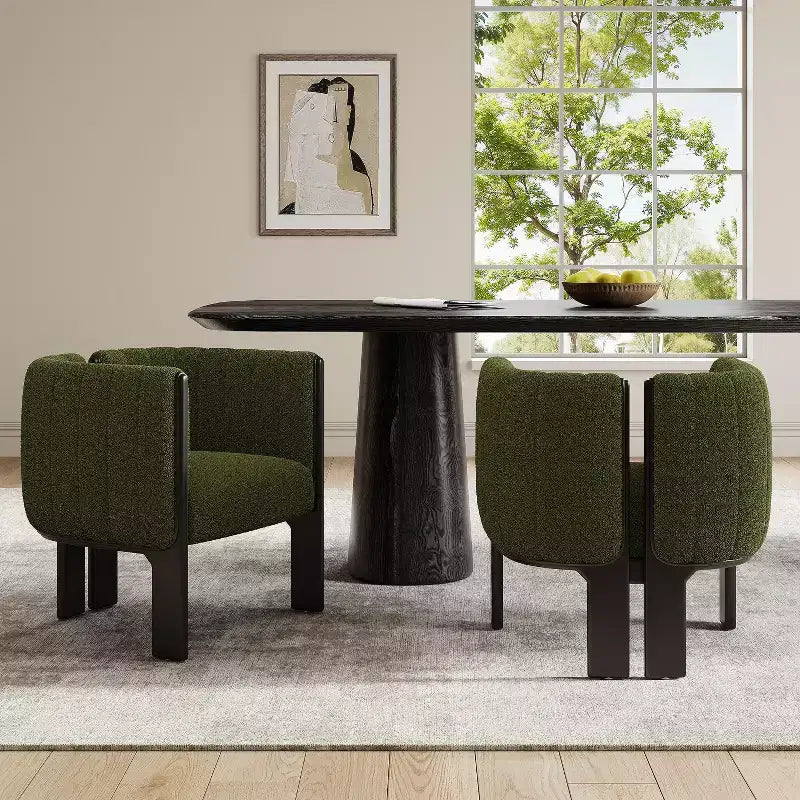 Sedie da pranzo moderne ed eleganti per cucina e sala da pranzo, sedia da pranzo piccola imbottita in Bouclé