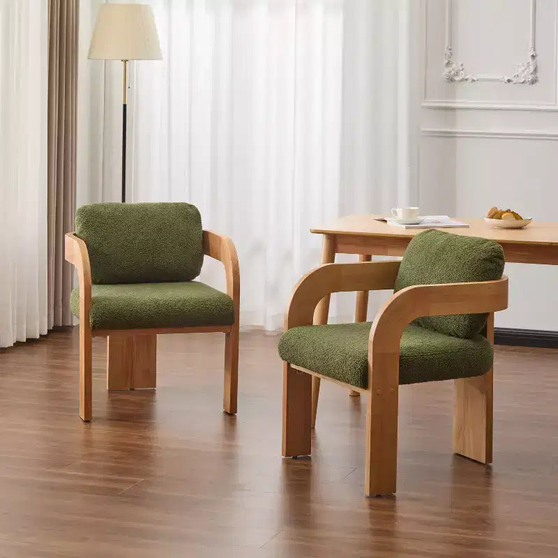Sedie da pranzo moderne ed eleganti per cucina e sala da pranzo, sedia da pranzo piccola imbottita in Bouclé