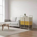 Carrello portaoggetti mobile a 20 cassetti Arcobaleno/Nero/Trasparente/Grigio + Beige + Giallo/Multicolore/Macaron/Sfumatura Rosa/Grigio/Rosa shocking/Arancione/Viola/Bianco