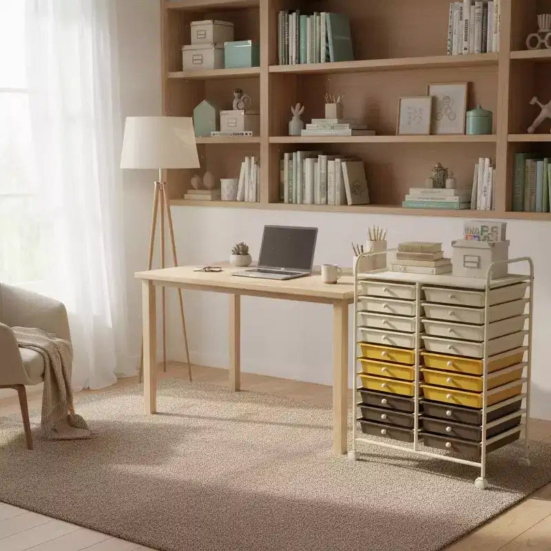 Carrello portaoggetti mobile a 20 cassetti Arcobaleno/Nero/Trasparente/Grigio + Beige + Giallo/Multicolore/Macaron/Sfumatura Rosa/Grigio/Rosa shocking/Arancione/Viola/Bianco