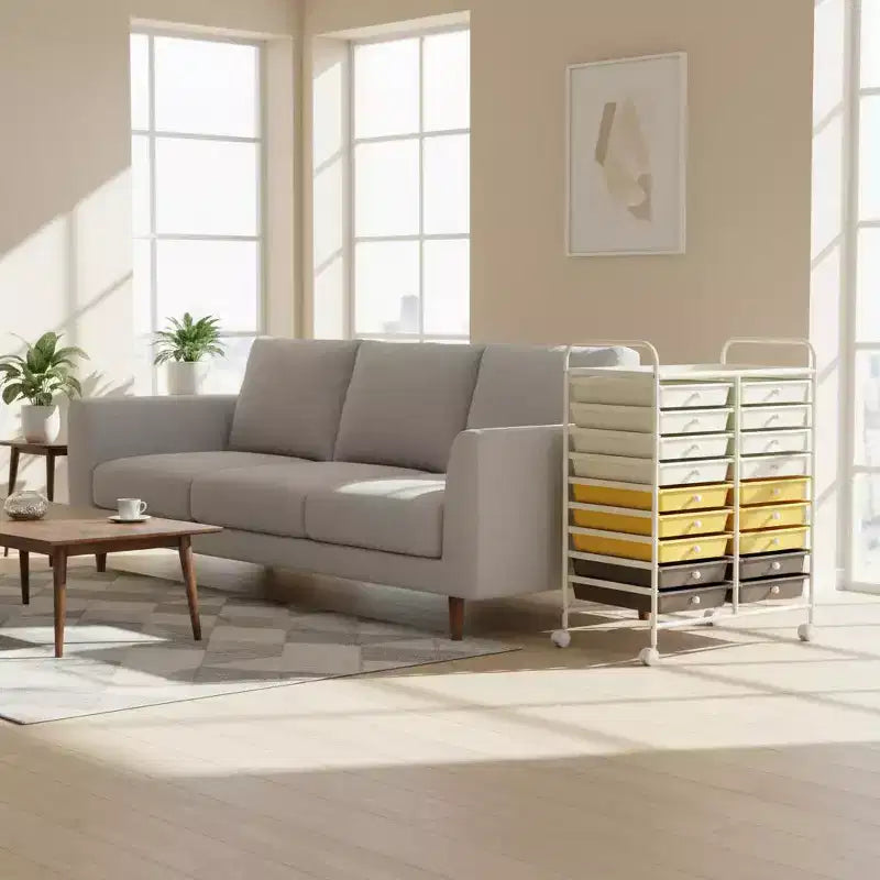 Carrello portaoggetti mobile a 20 cassetti Arcobaleno/Nero/Trasparente/Grigio + Beige + Giallo/Multicolore/Macaron/Sfumatura Rosa/Grigio/Rosa shocking/Arancione/Viola/Bianco