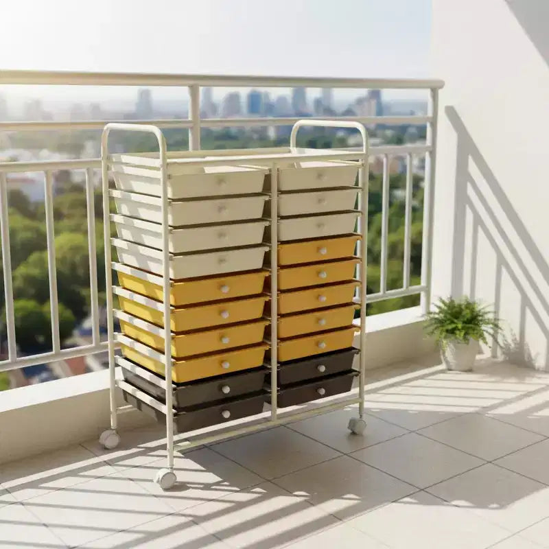 Carrello portaoggetti mobile a 20 cassetti Arcobaleno/Nero/Trasparente/Grigio + Beige + Giallo/Multicolore/Macaron/Sfumatura Rosa/Grigio/Rosa shocking/Arancione/Viola/Bianco