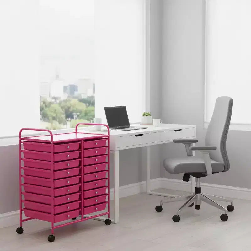 Carrello portaoggetti mobile a 20 cassetti Arcobaleno/Nero/Trasparente/Grigio + Beige + Giallo/Multicolore/Macaron/Sfumatura Rosa/Grigio/Rosa shocking/Arancione/Viola/Bianco