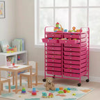 Carrello portaoggetti mobile a 20 cassetti Arcobaleno/Nero/Trasparente/Grigio + Beige + Giallo/Multicolore/Macaron/Sfumatura Rosa/Grigio/Rosa shocking/Arancione/Viola/Bianco