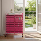 Carrello portaoggetti mobile a 20 cassetti Arcobaleno/Nero/Trasparente/Grigio + Beige + Giallo/Multicolore/Macaron/Sfumatura Rosa/Grigio/Rosa shocking/Arancione/Viola/Bianco