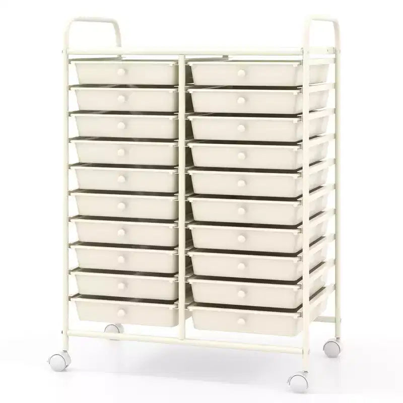 Carrello portaoggetti mobile a 20 cassetti Arcobaleno/Nero/Trasparente/Grigio + Beige + Giallo/Multicolore/Macaron/Sfumatura Rosa/Grigio/Rosa shocking/Arancione/Viola/Bianco