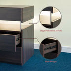 Comodino con cassettiera a 3 cassetti per camera da letto Comodino per soggiorno Noce