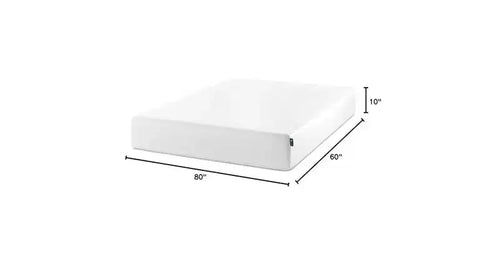 Materasso in Memory Foam al Tè Verde, Queen Size da 10 Pollici, Senza Fibra di Vetro, Sostegno Medio-Rigido, Sollievo dalla Pressione Zonato, Schiume e Tessuto Certificati Sicuri.