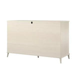 Cassettiera Farnsworth a 6 cassetti Mid-Century Modern 51" avorio, armadio contenitore con guide in metallo, legno ingegnerizzato