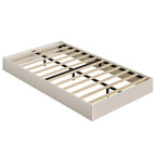 Struttura letto in legno, letto a piattaforma con design scanalato, robusto, elegante e silenzioso, facile da montare, non necessita di rete a molle, silenzioso