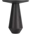 Tavolino Sarah in alluminio pressofuso largo 40 cm, colore grafite, completamente assemblato