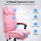 Sedia da Ufficio Ergonomica con Massaggio a 6 Punti e Reclinabile, Regolabile, in Similpelle, Supporta 180 kg, Perfetta per l'Ufficio Domestico